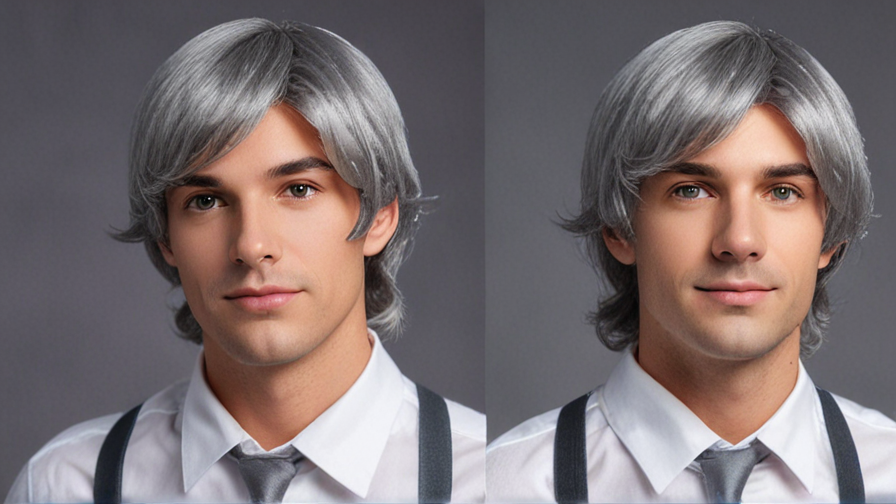 mens grey wigs