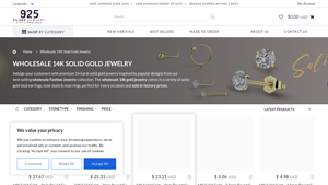 925 Silver Jewelry - Wholesale 14K Solid Gold Jewelry