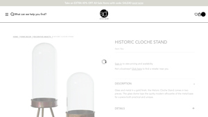 Accent Decor - Historic Cloche Stand