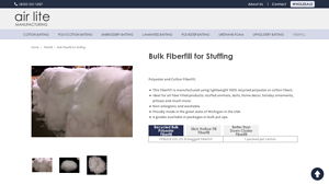 Airlite Manufacturing - Bulk Fiberfill