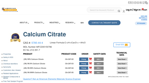 American Elements - Calcium Citrate