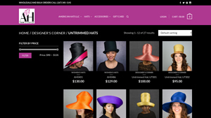American Hats LLC - Designer’s Corner Untrimmed Hat