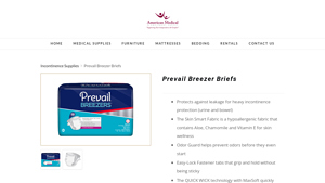 American Medical Inc - Prevail Adult Diapers