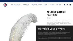 American Ostrich Farms - Genuine Ostrich Feathers