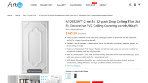 Art3d - 12-Pack Drop Ceiling Tiles