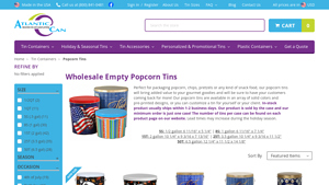 Atlantic Can - Wholesale Popcorn Tin Containers