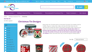 Atlantic Can - Christmas Tin Containers