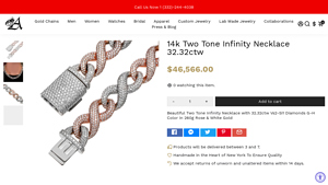 Avianne & Co - 14K Two-Tone Infinity Necklace