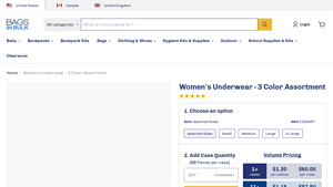 Bags in Bulk - Women's Briefs 50-Pack
