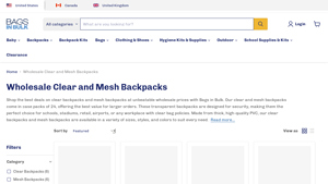 Bags in Bulk - Wholesale Clear Mesh Backpacks
