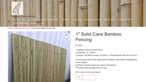 Bamboo World - 1 Solid Cane Bamboo Fencing