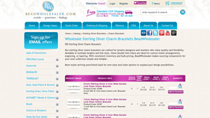 Bead Wholesaler - Sterling Silver Charm Bracelets