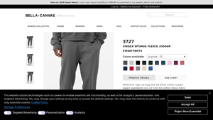 Bella + Canvas - 3727 Unisex Sponge Fleece Jogger Sweatpants