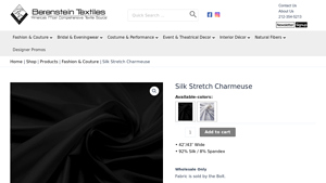 Berenstein Textiles - Silk Stretch Charmeuse