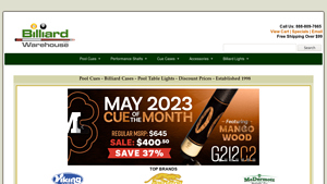 Billiard Warehouse - High Performance Pool Cues