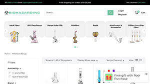 Biohazard Inc - Wholesale Bongs & Water Pipes