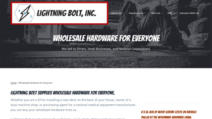 Lightning Bolt - Wholesale Fasteners & Tools
