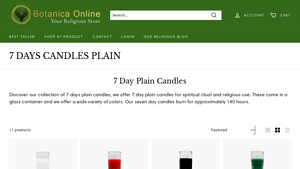 Botanica Online - 7 Days Candles Plain