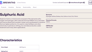 Brenntag - Sulphuric Acid
