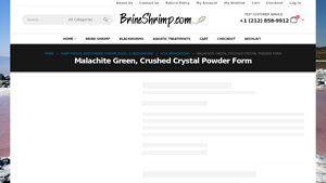 Brine Shrimp - Malachite Green Crushed Crystal Powder