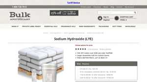 Nature's Oil - Sodium Hydroxide (Lye)