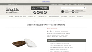 Bulk Apothecary - Wooden Dough Bowls for Candle Making