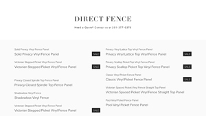 Buy Vinyl Fence - Solid Privacy Vinyl Fence Panel