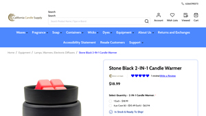 Calc Candle Supply - Stone Black 2-IN-1 Candle Warmer