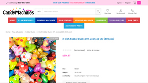 Candy Machines - 2-Inch Rubber Ducks