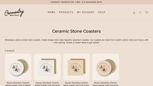 Canvastry - Custom Printed Ceramic Stone Coasters