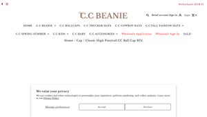 CC Beanie - Classic High Ponytail Cap