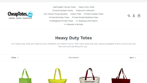 Cheap Totes - Heavy Duty Canvas Bags