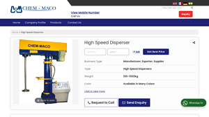 Chem Maco - High Speed Disperser