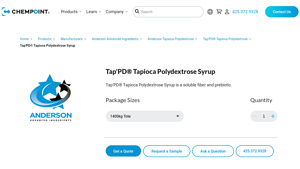 Anderson - Tap'PD® Tapioca Polydextrose Syrup