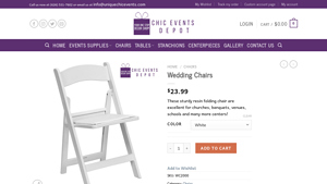 Chic Events Depot - Sturdy Resin Folding Chairs