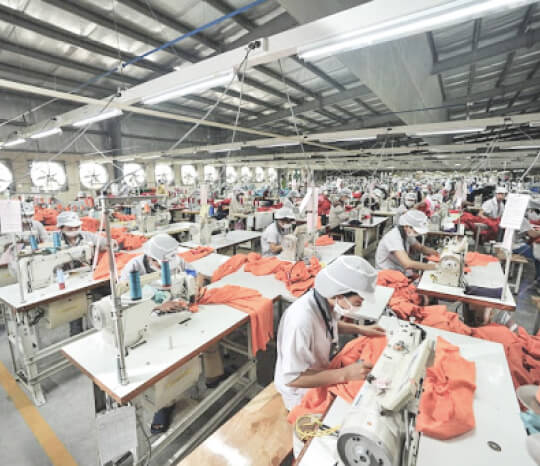 A stock image illustrating clothing manufacturers in china concepts