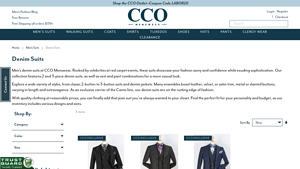 CCO Menswear - Men's Denim Suits