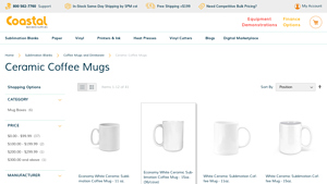 Coastal Business - Sublimation Blank Ceramic Coffee Mugs