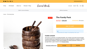 Coconut Bowls - Family Pack