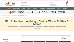 Colman and Company - Blank Sublimation Mugs