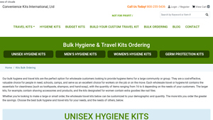 Convenience Kits - Bulk Hygiene Travel Kits