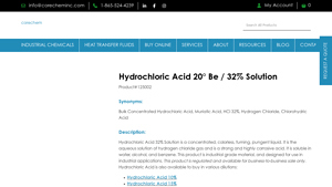 CoreChem Inc - Hydrochloric Acid 32% Solution