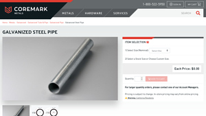 Core Mark Metals - Galvanized Steel Pipe & A36 Hot Rolled Steel