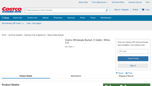 Costco - 5 Gallon Bucket (3 ct)