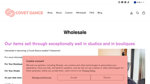 Covet Dance - Wholesale Reseller Program