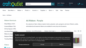 Craft Outlet - Purple Ribbon Collection
