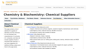 Laboratory & Fine Chemicals - Supplier Directory