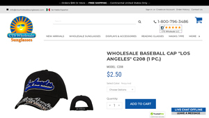 CTS Wholesale Sunglasses - Wholesale Baseball Cap Model C208