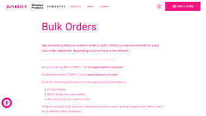 Daisous - Bulk Order Information