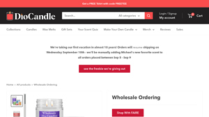 DiO Candle Company - Bulk Soy Candles & Custom Design Services